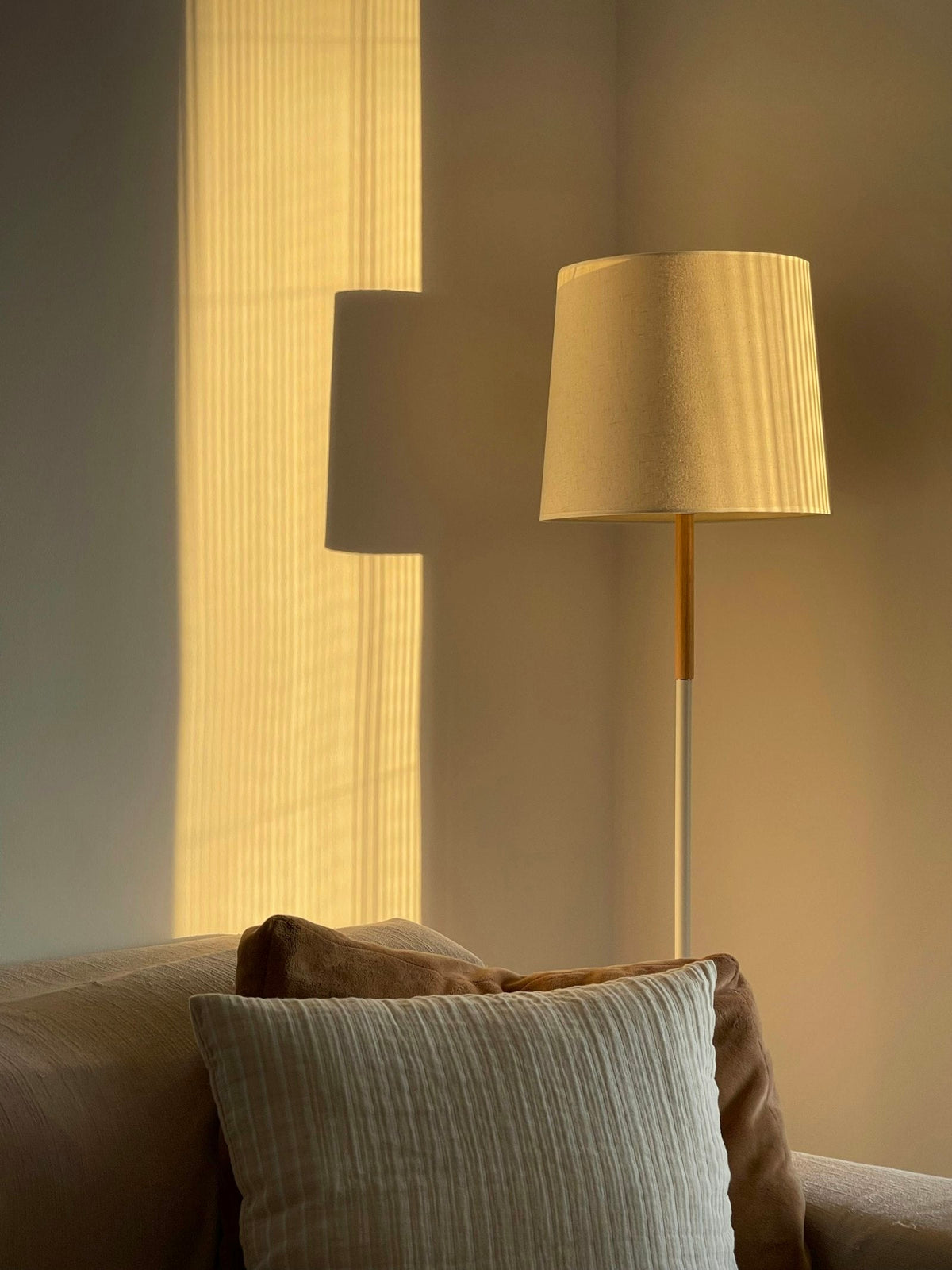 Warm lamp lighting in a cozy room